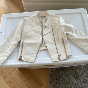 White leather jacket
